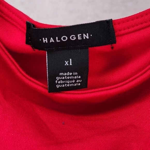 Halogen Women's Red Off The Shoulder Long Sleeve T-Shirt - XL - Picture 4 of 7